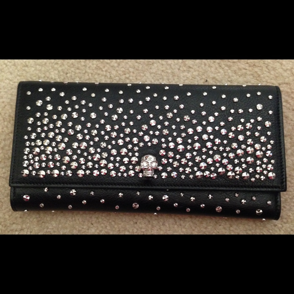ALEXANDER MCQUEEN - Studded Leather Travel Wallet.